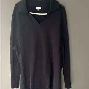 Elegant Black V-Neck Sweater